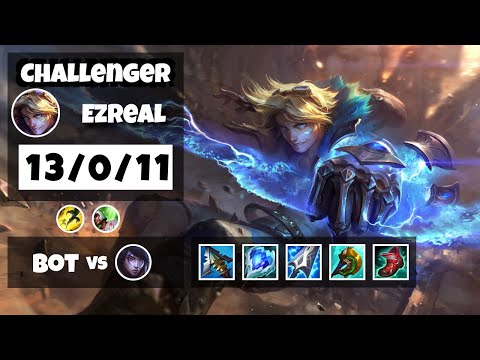 Ezreal Bot Lane 11.12 Challenger Gameplay Replay S11 (13/0/11) - NA