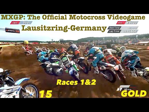 MXGP: The Official Motocross Videogame PS4 Lausitzring-Germany Career Races 1&2 Yamaha YZ450FM