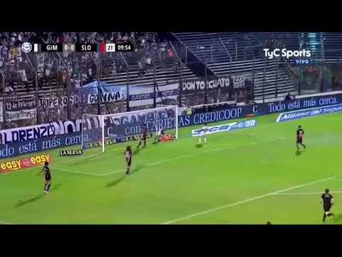Gol de Gimnasia LP. Gimnasia LP 1-0 San Lorenzo. Superliga Argentina