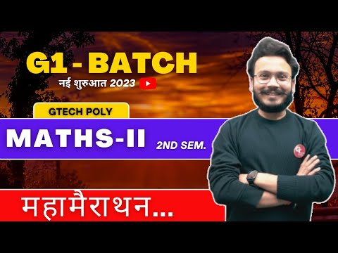 Applied Mathematics-II | 2nd Semester | G1 Batch | Real Marathon by Gaurav Sir.