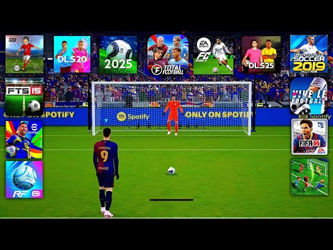 EVOLUTION OF PENALTY KICKS (DLS 25, FC Mobile, eFootball Mobile, FTS, VLF, RF 25, Total Football)