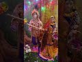 Gauri Ganesh Pooja In Radha Krishna Decoration
