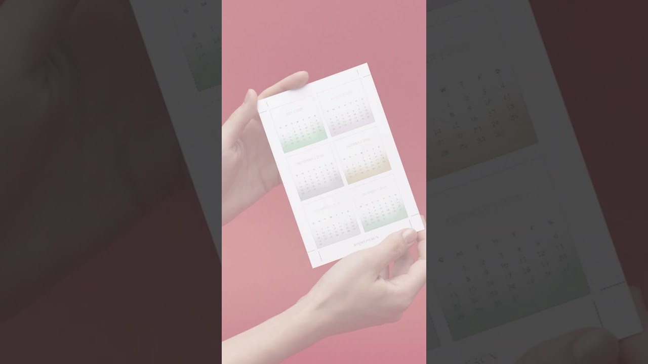 Mini Degrade Printable Calendar 2025 📆 #calendar #etsy #minicalendar #minimal #digital # #shorts