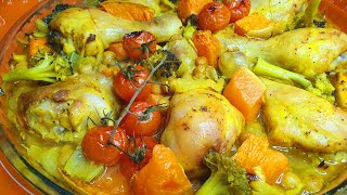 בקלי קלות-עוף וירקות אפויים (ליהי קרויץ - מטבח בקלי קלות) - התמונה מוצגת ישירות מתוך אתר האינטרנט יוטיוב. זכויות היוצרים בתמונה שייכות ליוצרה. קישור קרדיט למקור התוכן נמצא בתוך דף הסרטון