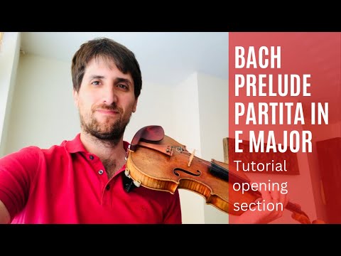 Bach Prelude Partita in E Major BWV1006 - tutorial opening section (bars 17-28)