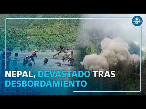 Las impactantes imágenes que dejó la inundación en Nepal