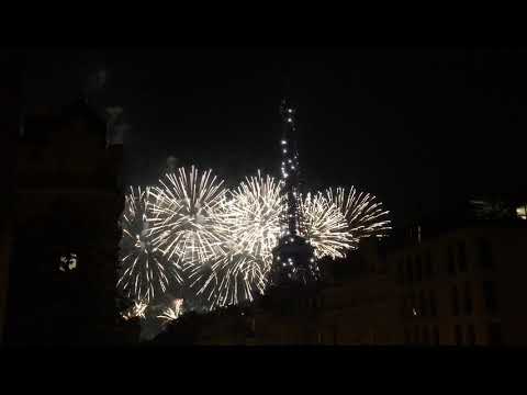 Eiffel Tower 14th of July 2019 Fireworks Final Bouquet