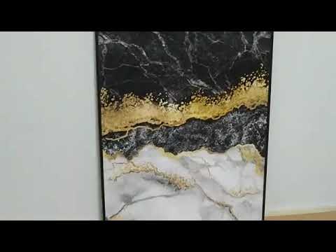 Миниатюра изображения товара Картина Декарт Абстракция мрамор с золотом-2 8Л3095 (в раме)