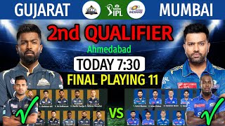 IPL 2023 2nd Qualifier Match | Mumbai vs Gujarat Match Playing 11 | MI vs GT Match Playing XI
