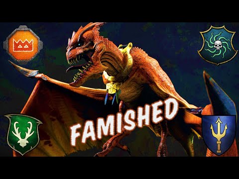 When the Ripperdactyls Get HUNGRY! - Free for All at the Lost Temple - Total War Warhammer 2