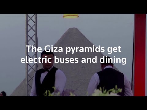 ギザのピラミッドは、電気バスとレストランを取得します。 (Giza pyramids get electric buses and restaurant)