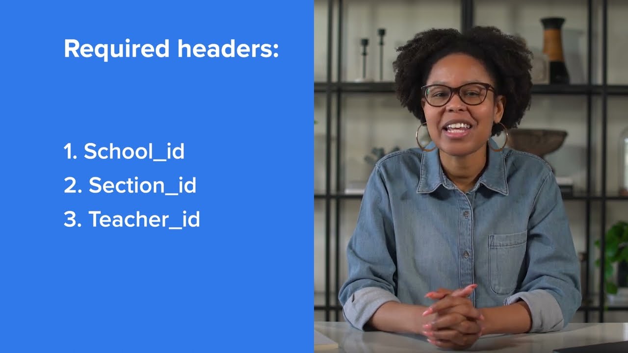 4. - Setting up CSV files for: Sections.csv