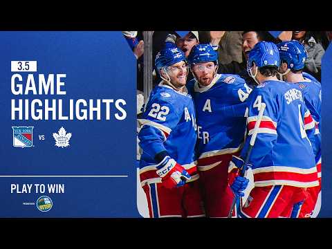 GAME HIGHLIGHTS | 2025-26: New York Rangers vs Toronto Maple Leafs (3/5/26)