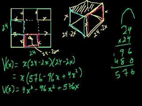 Optimization with Calculus Part 2