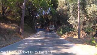 preview picture of video 'Samos 2013   road from Karlovassi to Kastania'
