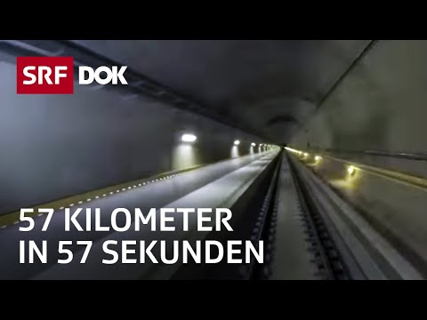Fahrt durch den Gotthard-Basistunnel – 57 Kilometer in 57 Sekunden | Doku | SRF Dok