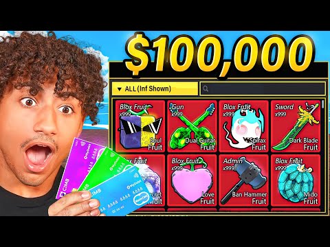 $1 Vs $100,000 Blox Fruits Account!!