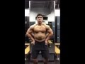 19 year old bodybuilder flexing