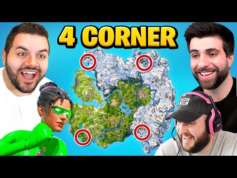 The 4 CORNER Challenge in Fortnite Chapter 5!
