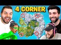 The 4 CORNER Challenge in Fortnite Chapter 5!