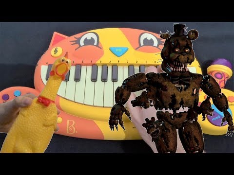 FNAF 4 SONG - BREAK MY MIND (CAT PIANO, CHICKEN AND DRUM CALCULATOR COVER) DA GAMES