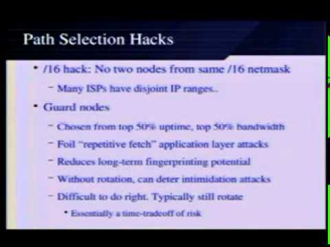 DEFCON 15: Securing the Tor Network