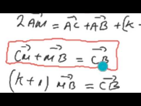 Vectorul de poziție al unui punct care împarte un segment într un raport dat