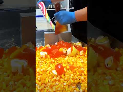 Make rainbow candy 🌈 🍭 #candylove #candy #asmr #diy