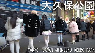 夜の大久保公園・新宿歌舞伎町をお散歩！ラブホテル街・裏側に隠れた魅力を発見！Night Walk in Tokyo Shinjuku Kabukicho, Relaxing Walk in Japan