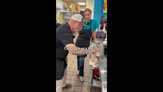CEO back as a barista