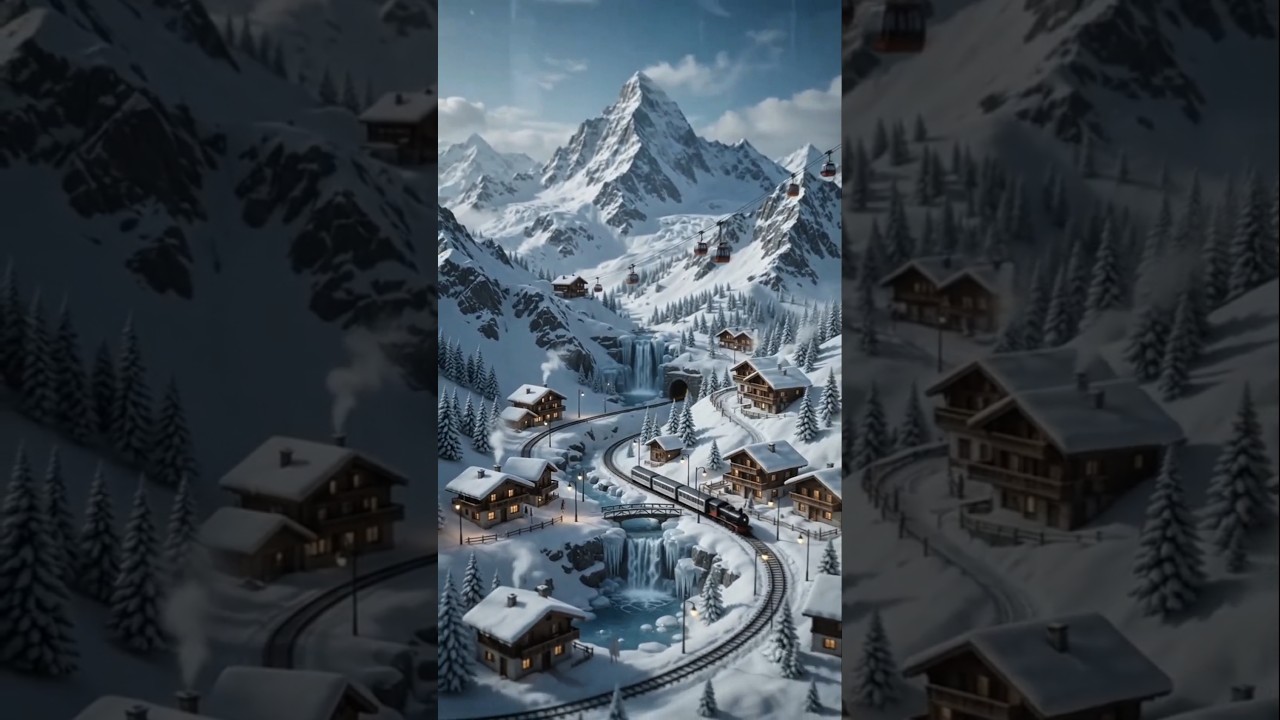 ❄️🏔️ شگفتی خلق آلپ سوئیس از دل کریستال یخ