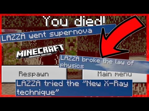 FUNNIEST RARE DEATH Messages For Minecraft PE 1.14.3+