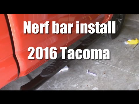 Install 5 inch nerf bars on a 2016 Toyota Tacoma TRD Sport