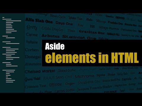 Learn Aside elements in HTML | Eduonix