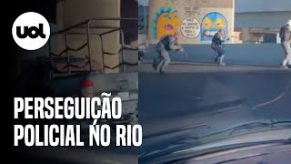 Perseguição policial termina com um suspeito morto e outro preso no Rio; veja vídeo