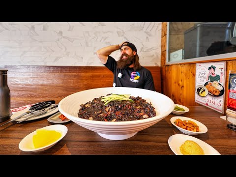 WIN $100 CASH IF YOU CAN FINISH THIS JUMBO NOODLE CHALLENGE IN 15 MINUTES! | BeardMeatsFood
