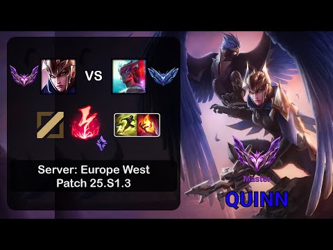 Quinn Mid vs Yone - EUW Master - Patch 25.S1.3