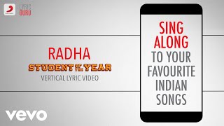 Radha - Student Of The Year|Official Bollywood Lyrics|Udit|Shreya|Vishal|Shekhar