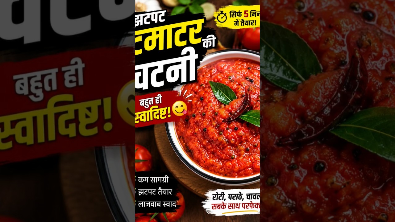 “झटपट टमाटर की चटनी 😋”#tamatar #tamatarkichutneyrecipe #shorts