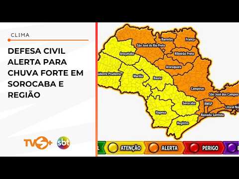 Defesa Civil alerta para chuva forte em Sorocaba e região | TVS+ SBT