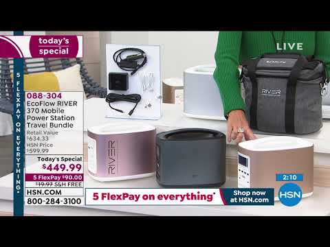 EcoFlow Tech RIVER Mobile Power Station Travel Bundle wi...