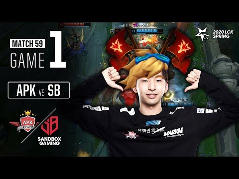 APK vs SB | Match59 Game1 H/L | 2020 LCK Spring