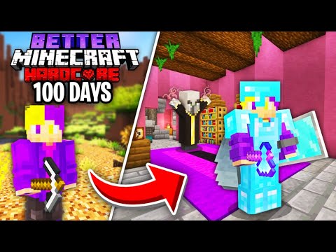 I Survived 100 Days in Hardcore BETTER Minecraft... Here's What Happened