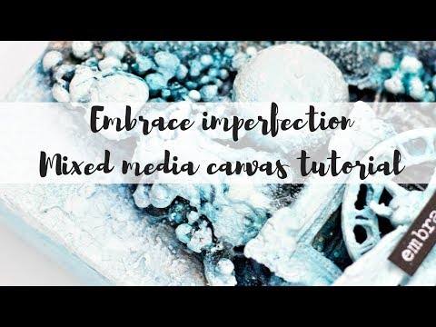 Dragonfly mixed media canvas - Process video - Embrace imperfection