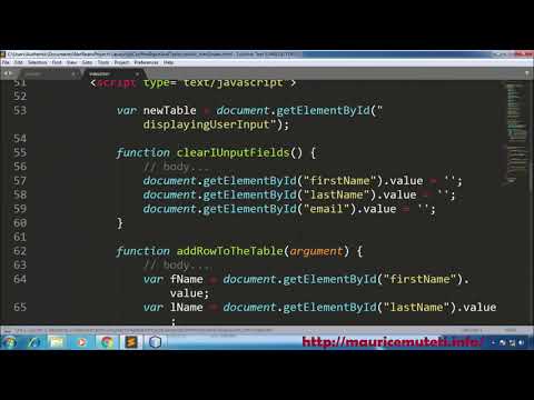 5 Javascript Css Html Tutorial How To Populate Html Table From Input Fields