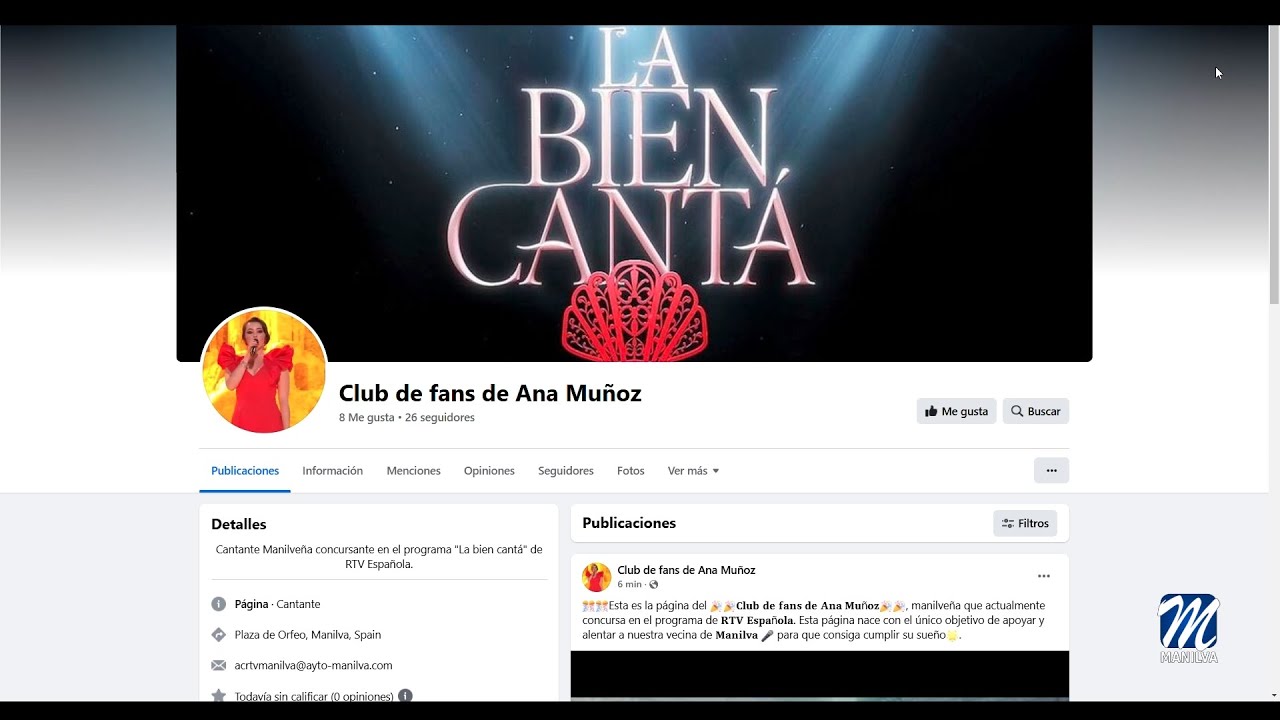 Club de fans de Ana Muñoz en Facebook