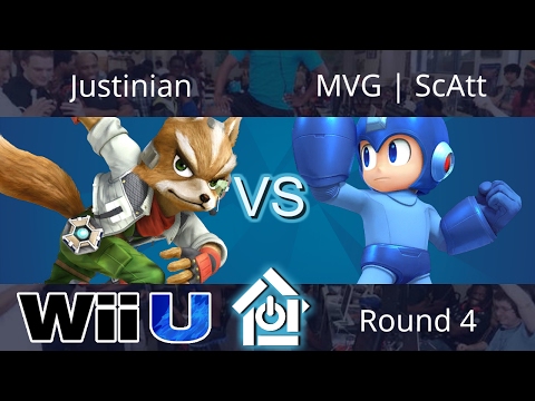 Gwinett Brawl 4/8/17  - Justinian (Fox) vs MVG | ScAtt (Megaman) - Smash 4 Round 4
