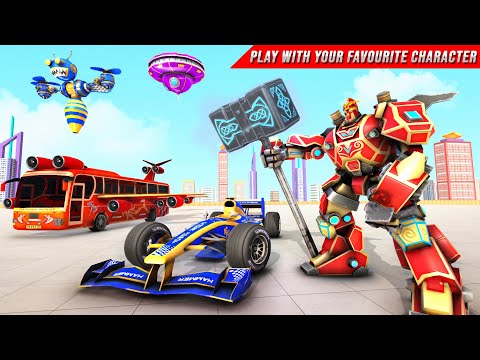 Multi Robot Formula Car flying - Android Gameplay