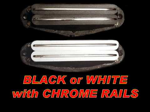 GuitarHeads MINI RAIL HUMBUCKER Pickup - CREAM & CHROME- Bridge image 4