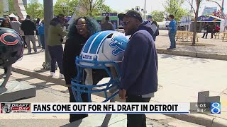 Fans come out for NFL Draft in Detroit